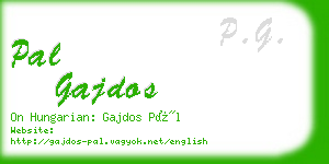 pal gajdos business card